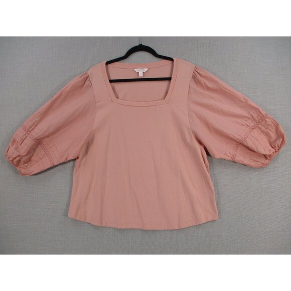 Lauren Conrad Pink Puff Sleeve Top XL - Picture 1 of 9